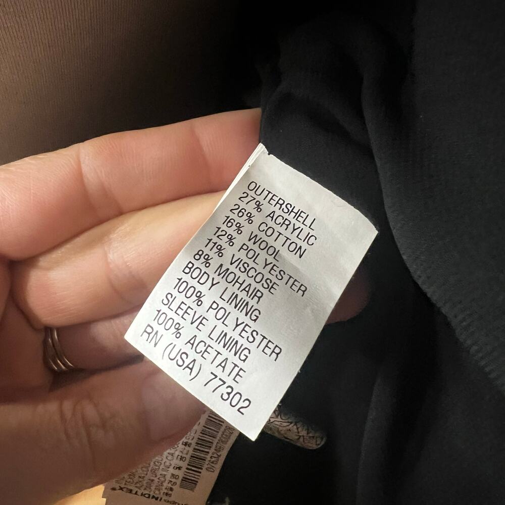 Zara Trafuluc black textured tweed blazer WOMENS SMALL - Picture 5 of 7